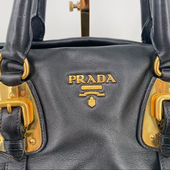 Prada Bauletto Nero Soft Calf Leather - Picture 6 of 13